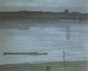 James Mcneill Whistler nocturne blue and silver chelsea France oil painting artist